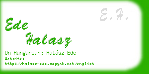 ede halasz business card