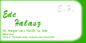 ede halasz business card